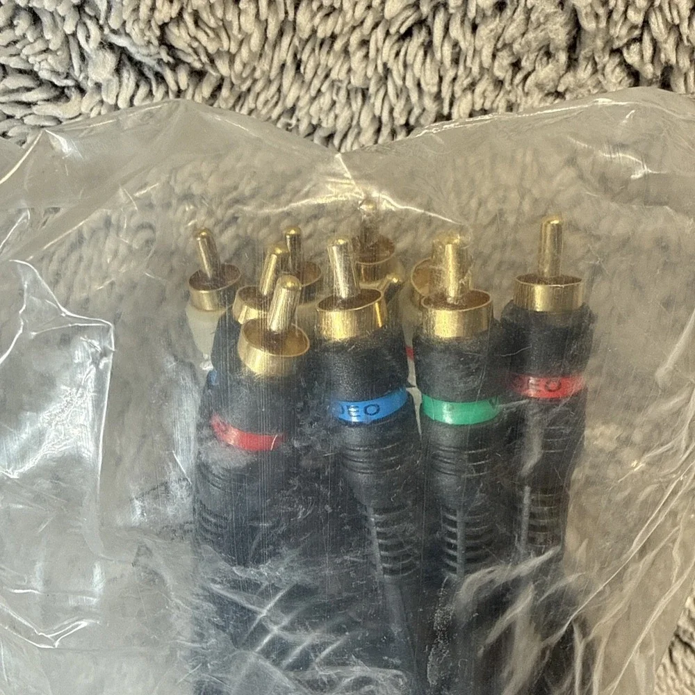 6' Premium 5-Wire Molded Component Video Audio Cable HDTV DVD AV RCA Gold Plated